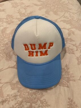 "Dump Him" Blue & White Mesh Trucker Hat